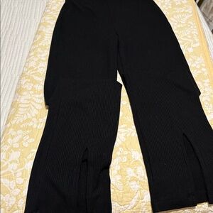 Black Ribbed Pants